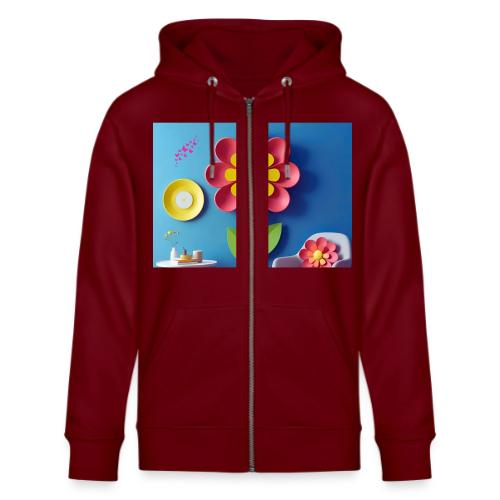 Flower design and harmony of environmental well-be - Stanley/Stella Cultivator Organic Zip Hoodie