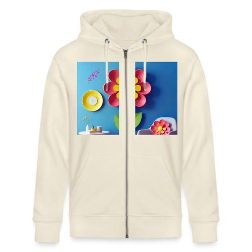 Flower design and harmony of environmental well-be - Stanley/Stella Cultivator Organic Zip Hoodie