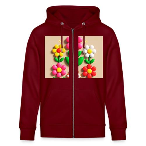 3D Flowers and Butterflies in Amber, Floral Design - Stanley/Stella Cultivator Organic Zip Hoodie
