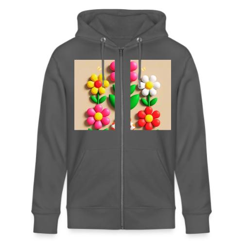 3D Flowers and Butterflies in Amber, Floral Design - Stanley/Stella Cultivator Organic Zip Hoodie