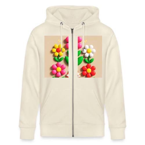 3D Flowers and Butterflies in Amber, Floral Design - Stanley/Stella Cultivator Organic Zip Hoodie