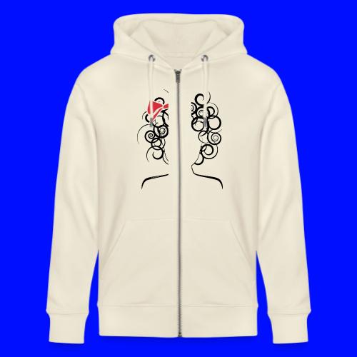 Curly Girl with Red Bow - Stanley/Stella Cultivator Organic Zip Hoodie