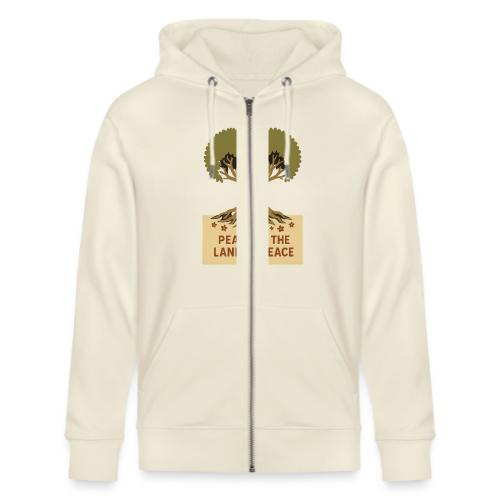 Peace To The Land Of Peace Tree Heart - Stanley/Stella Cultivator Organic Zip Hoodie