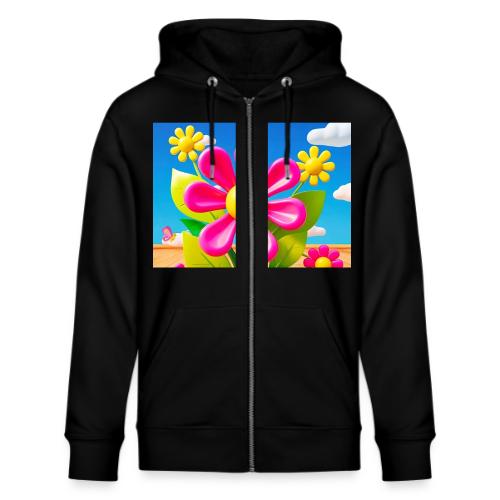 Pink Floral Peace | Sky & Nature Design - Stanley/Stella Cultivator Organic Zip Hoodie