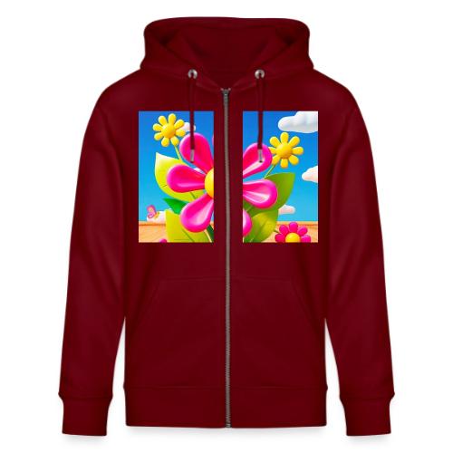 Pink Floral Peace | Sky & Nature Design - Stanley/Stella Cultivator Organic Zip Hoodie