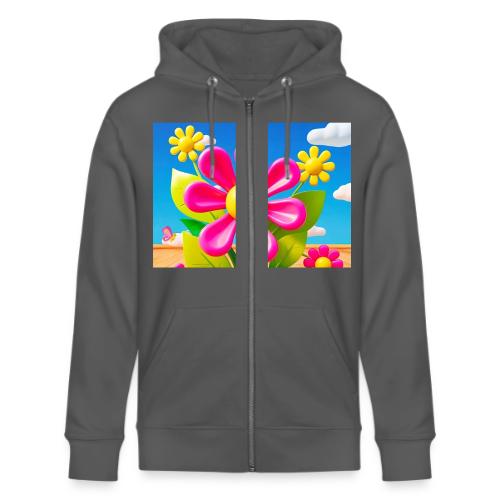 Pink Floral Peace | Sky & Nature Design - Stanley/Stella Cultivator Organic Zip Hoodie