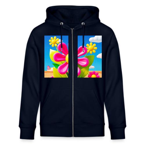 Pink Floral Peace | Sky & Nature Design - Stanley/Stella Cultivator Organic Zip Hoodie