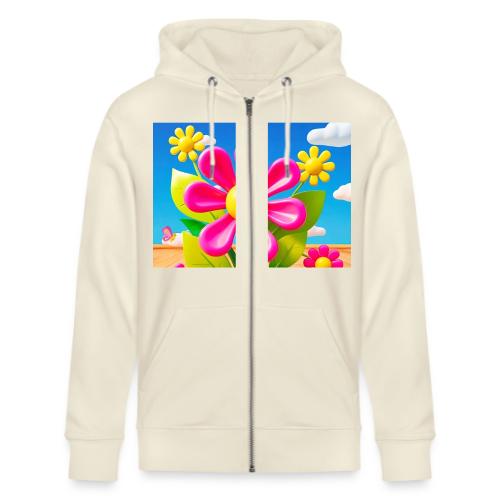Pink Floral Peace | Sky & Nature Design - Stanley/Stella Cultivator Organic Zip Hoodie