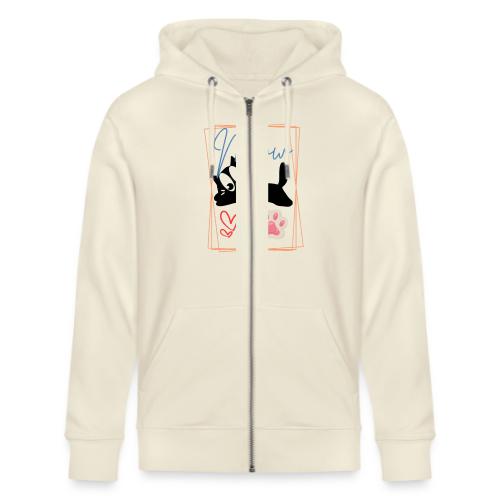 Meow Cat Paw Cute Kitty Lover Design - Stanley/Stella Cultivator Organic Zip Hoodie