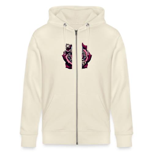 You Hold the Key to My Heart Rose Lock T-Shirt - Stanley/Stella Cultivator Organic Zip Hoodie