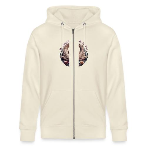 My Heart Swims Only for You Swan Heart T-Shirt - Stanley/Stella Cultivator Organic Zip Hoodie