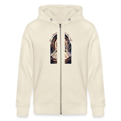 Easter He Is Risen Face of Christ T Shirt, Gift - Stanley/Stella Cultivator Organic Zip Hoodie