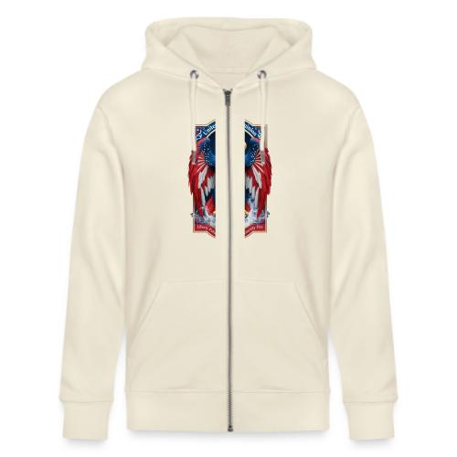 USA Eagle Emblem T Shirt, USA Soccer Pride Gift - Stanley/Stella Cultivator Organic Zip Hoodie