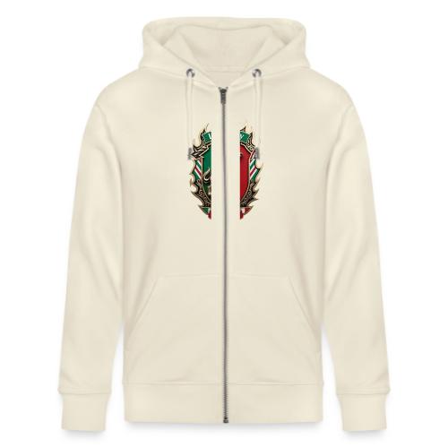 Italy Wolf Fury T-Shirt, Italian Flag Pride Gift - Stanley/Stella Cultivator Organic Zip Hoodie
