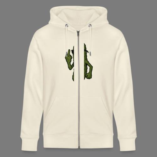 Angry Pickle Flipping the Bird - Stanley/Stella Cultivator Organic Zip Hoodie