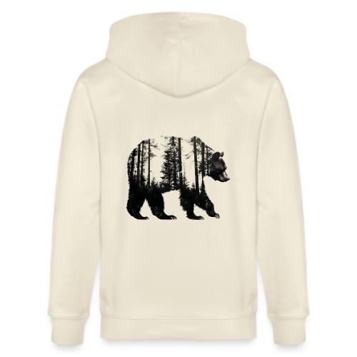 Evergreen Bear Silhouette - Stanley/Stella Cultivator Organic Zip Hoodie