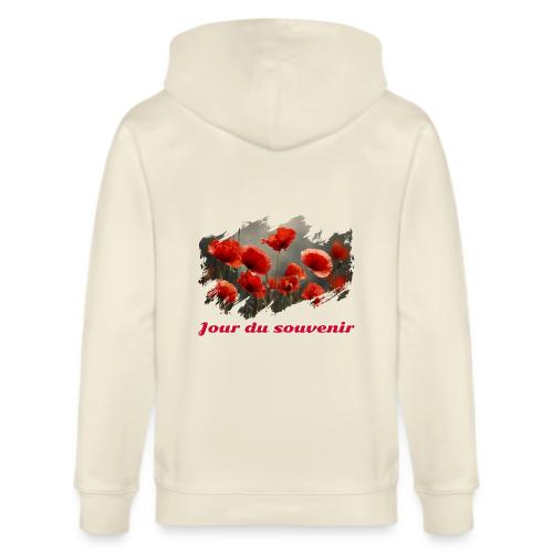 Remembrance Day with Poppies - Stanley/Stella Cultivator Organic Zip Hoodie