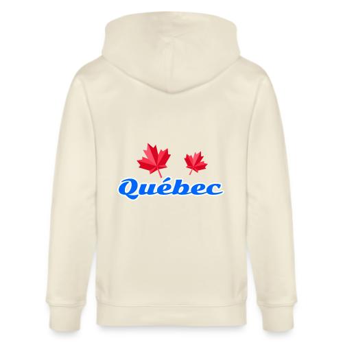 Québec with two red maple leaves - Stanley/Stella Cultivator Organic Zip Hoodie
