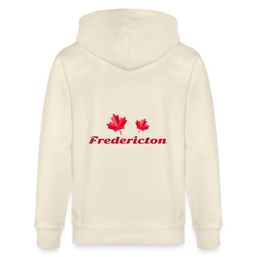 Fredericton with two red maple leaves - Stanley/Stella Cultivator Organic Zip Hoodie