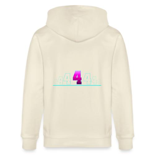 Number 4 in Magenta: Varsity Font - Stanley/Stella Cultivator Organic Zip Hoodie