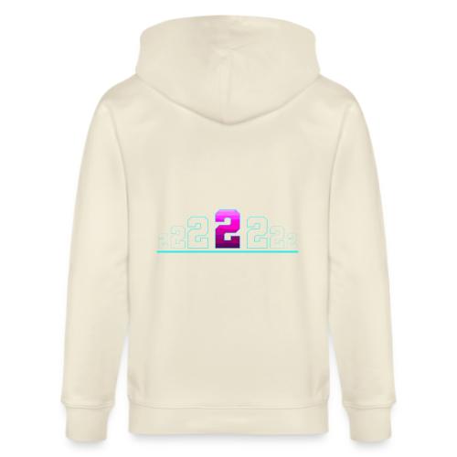 Number 2 in Magenta: Varsity Font - Stanley/Stella Cultivator Organic Zip Hoodie