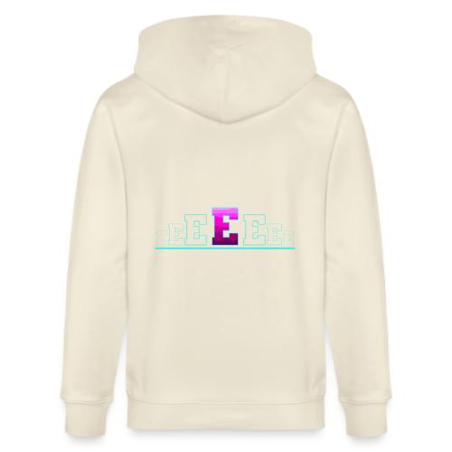 Letter E – Capital Varsity Alphabet Monogram - Stanley/Stella Cultivator Organic Zip Hoodie