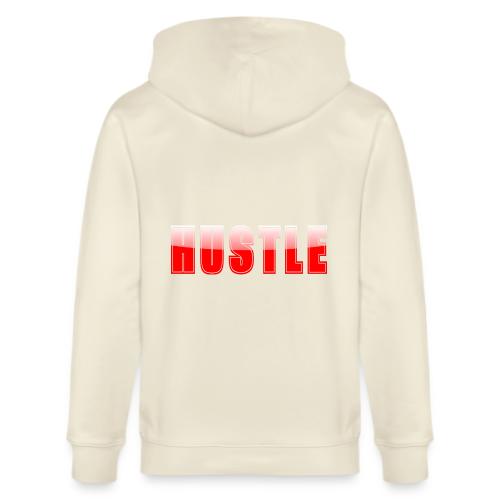 HUSTLE Bold Red Motivational Typography Design - Stanley/Stella Cultivator Organic Zip Hoodie