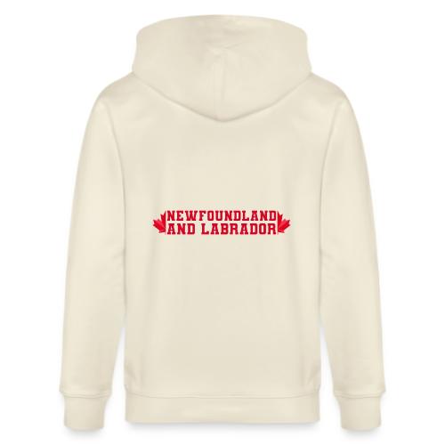 Newfoundland and Labrador with maple leaf - Stanley/Stella Cultivator Organic Zip Hoodie