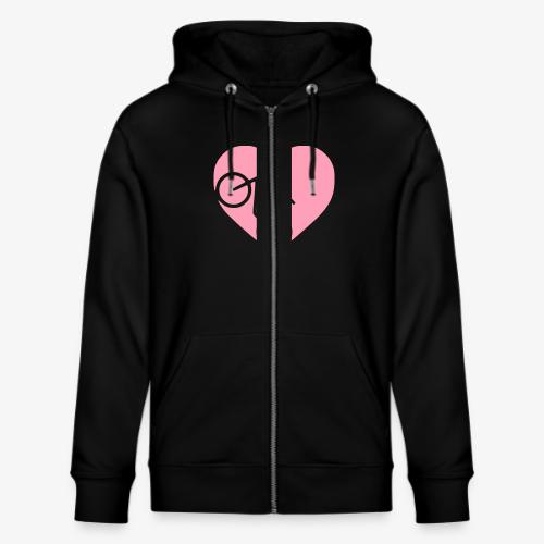 heart_bicycle_cutout - Stanley/Stella Cultivator Organic Zip Hoodie