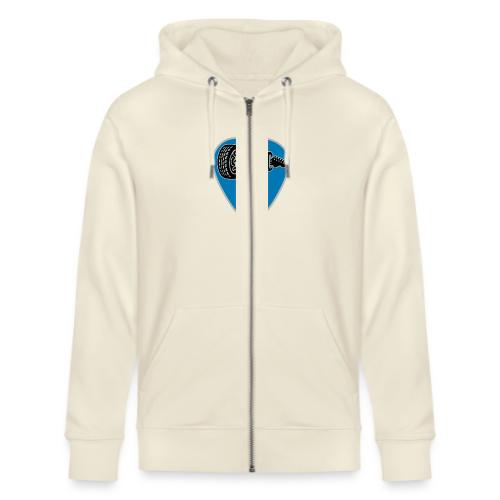 THE D® WHHEL GUITAR BLACK BLUE AND SILVER - Stanley/Stella Cultivator Organic Zip Hoodie