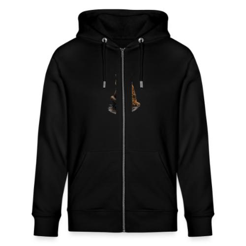 Cool Red Fox Wearing Sunglasses Drinking Coffee - Stanley/Stella Cultivator Organic Zip Hoodie