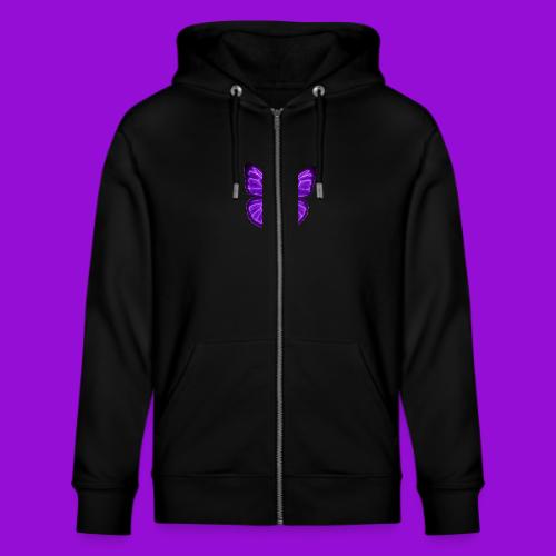 Neon Purple Butterfly - Stanley/Stella Cultivator Organic Zip Hoodie