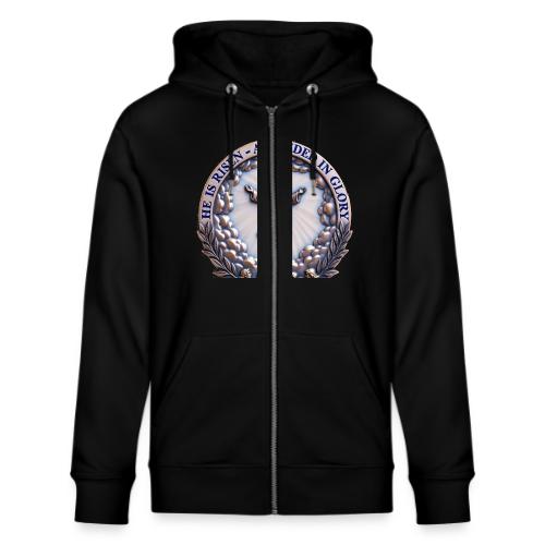 He Is Risen Ascended In Glory T Shirt, Gift - Stanley/Stella Cultivator Organic Zip Hoodie