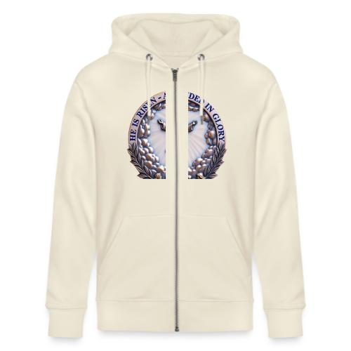 He Is Risen Ascended In Glory T Shirt, Gift - Stanley/Stella Cultivator Organic Zip Hoodie