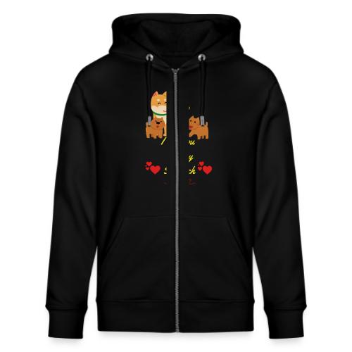 Cute Dog Family Love – “I Love You Purry So much - Stanley/Stella Cultivator Organic Zip Hoodie