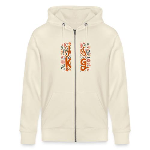 Jesus Is King – Floral Christian Typography Design - Stanley/Stella Cultivator Organic Zip Hoodie