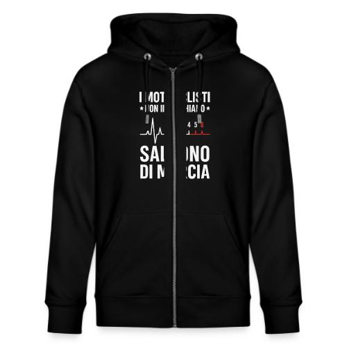 Motorcyclists Never Age Heartbeat Design - Stanley/Stella Cultivator Organic Zip Hoodie