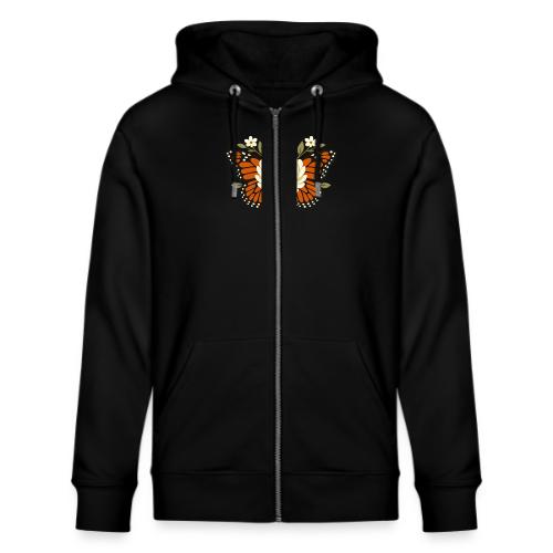 Monarch Butterfly Floral Botanical Art - Stanley/Stella Cultivator Organic Zip Hoodie