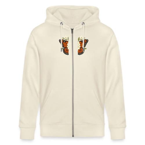 Monarch Butterfly Floral Botanical Art - Stanley/Stella Cultivator Organic Zip Hoodie