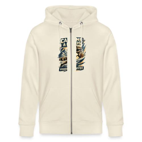 Funny Caffeine Chaos Raccoon Coffee Lover Morning - Stanley/Stella Cultivator Organic Zip Hoodie