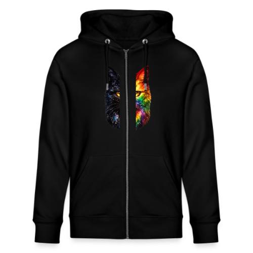 Cosmic Galaxy Rainbow Cat - Stanley/Stella Cultivator Organic Zip Hoodie