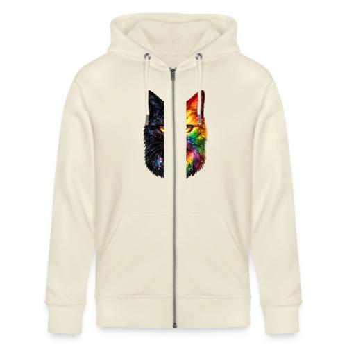 Cosmic Galaxy Rainbow Cat - Stanley/Stella Cultivator Organic Zip Hoodie