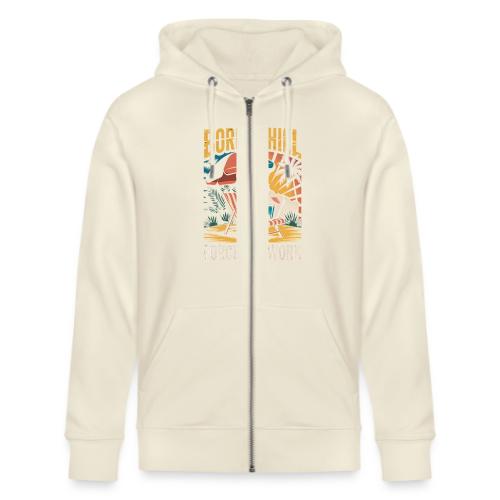 Born To Chill Forced To Work Funny Beach - Stanley/Stella Cultivator Organic Zip Hoodie