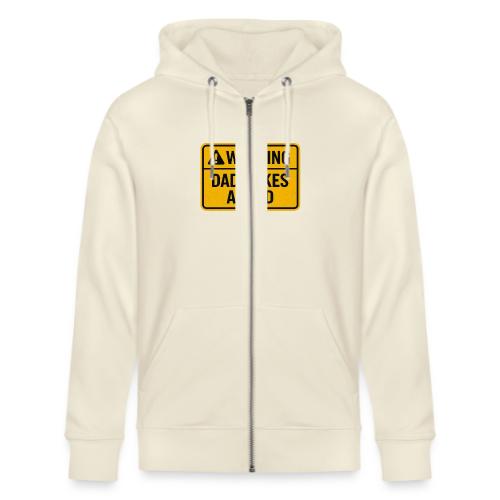Fathers Day Gift Warning Dad Jokes Ahead T-Shirt - Stanley/Stella Cultivator Organic Zip Hoodie