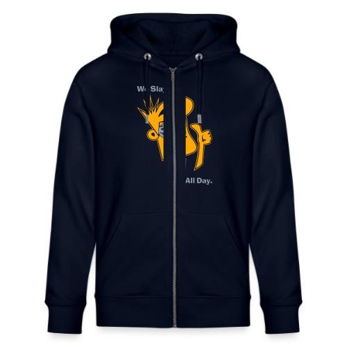 We Slay All Day Shiny Shirt Metallic Silver & Gold - Stanley/Stella Cultivator Organic Zip Hoodie