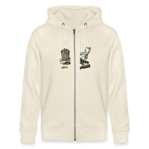 Trashed Panda – Funny Drunk Raccoon Cartoon - Stanley/Stella Cultivator Organic Zip Hoodie