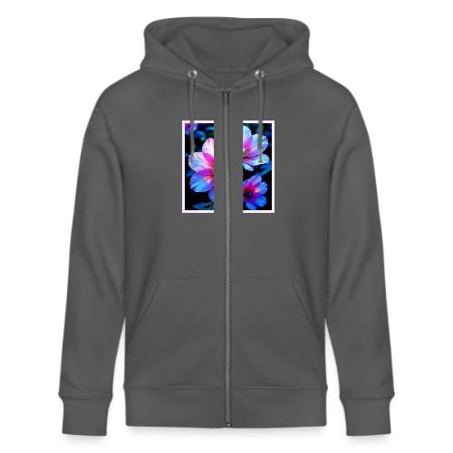 Neon Bloom Flower Magic Glow Design - Stanley/Stella Cultivator Organic Zip Hoodie