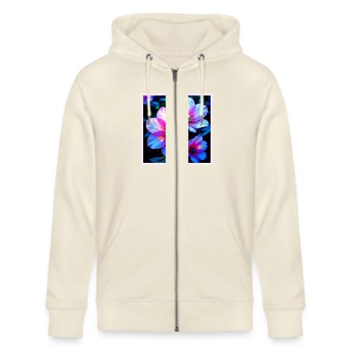Neon Bloom Flower Magic Glow Design - Stanley/Stella Cultivator Organic Zip Hoodie
