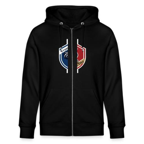 France Rooster T-Shirt, Bleu-Blanc-Rouge gift - Stanley/Stella Cultivator Organic Zip Hoodie