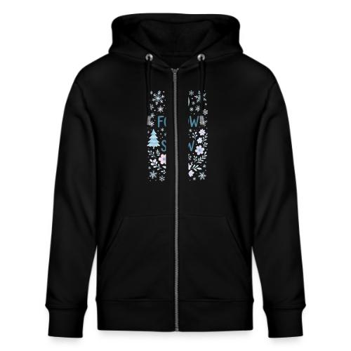 Follow the Snow – Cozy Winter Watercolor - Stanley/Stella Cultivator Organic Zip Hoodie